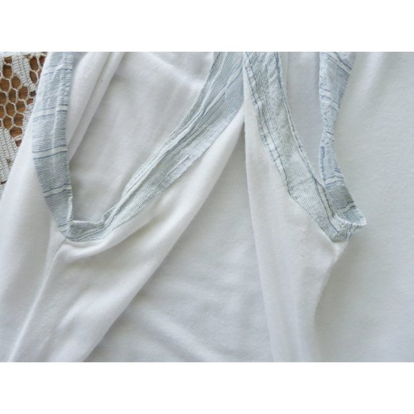 De Rigueur White Jersey Sleeveless Tank Top sz S - Picture 6 of 6